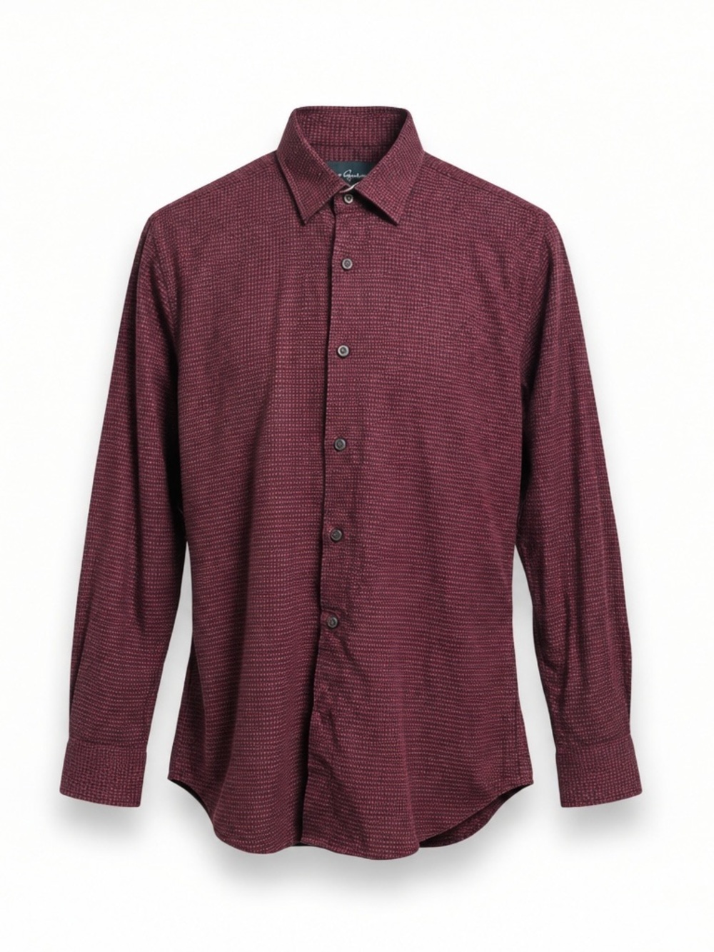 Robert Graham Men's Burgundy Textured Button-Down Dress Shirt